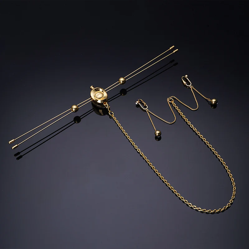 Double Bar Vibration Nipple Clamps With Clitoral Chain