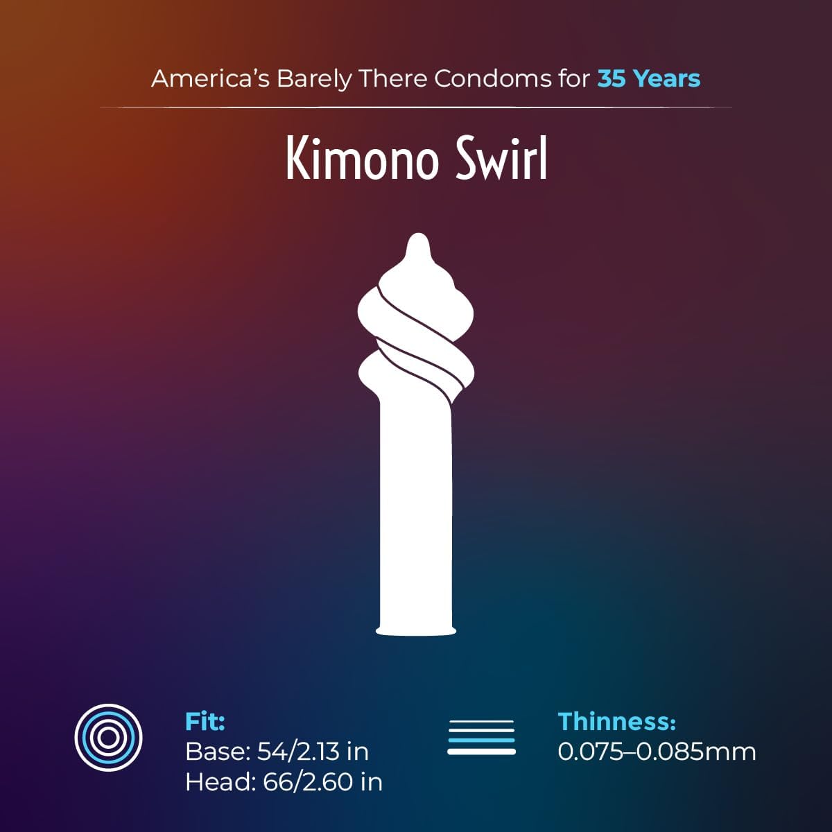 Kimono MicroThin Condoms Swirl 36 Pack