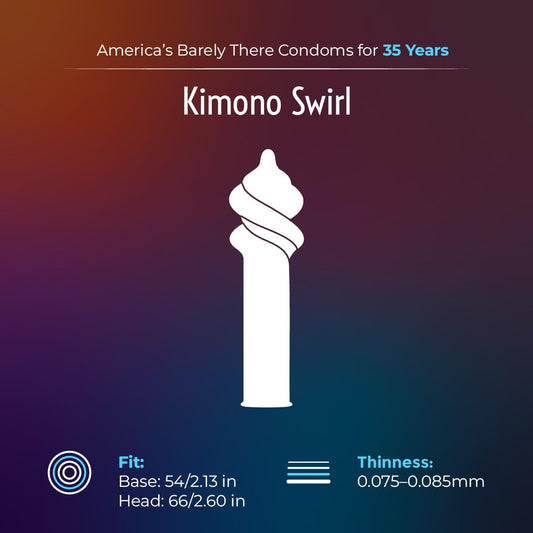 Kimono MicroThin Condoms Swirl 36 Pack