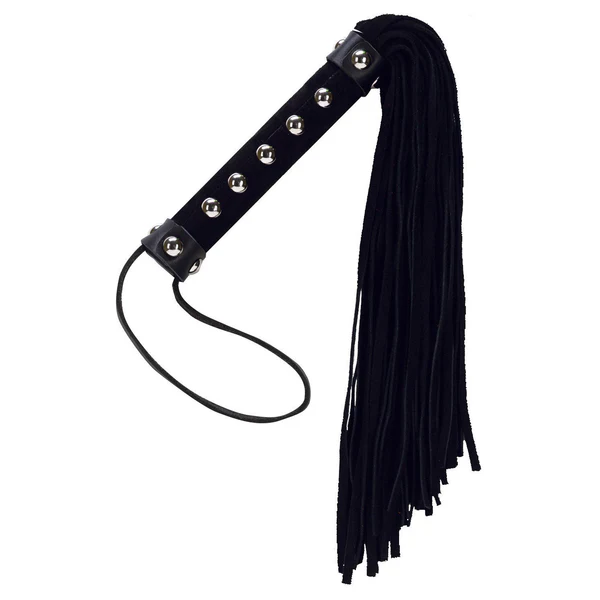 Suede and Leather Whip with Rivets