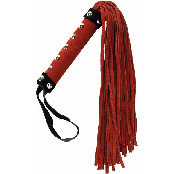 Suede and Leather Whip with Rivets