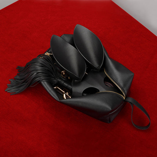 Vegan Leather Bunny Mask