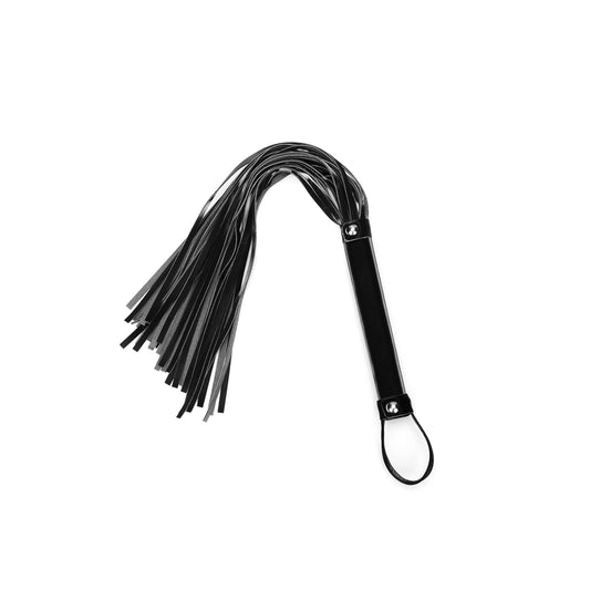 Plush Velour Metallic Black  Flogger