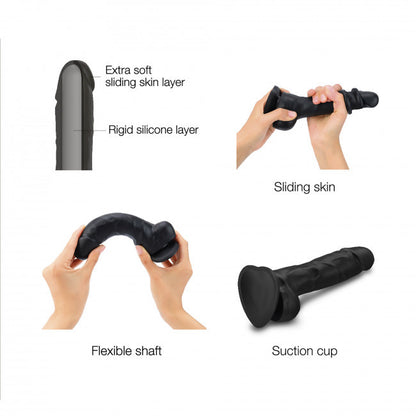 Sliding Skin Realistic Dildo Black