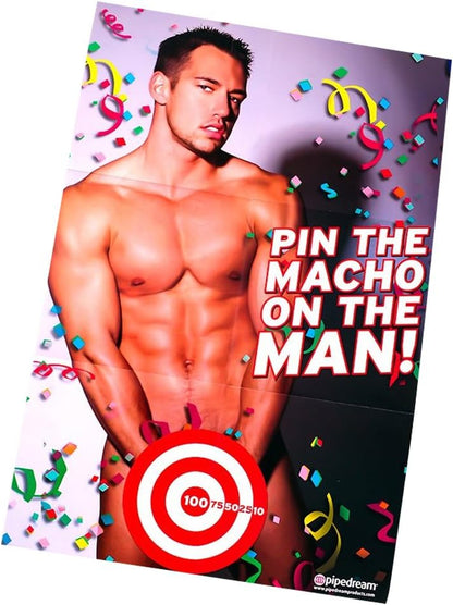 Pin the Macho on the Man Bachelorette Party Game