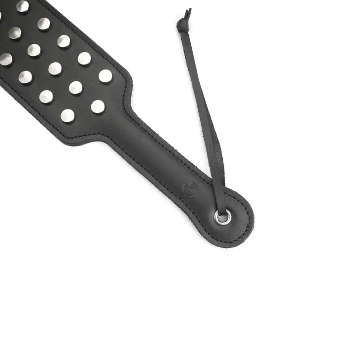 Noir Sovereign Heavy Leather Studded Paddle