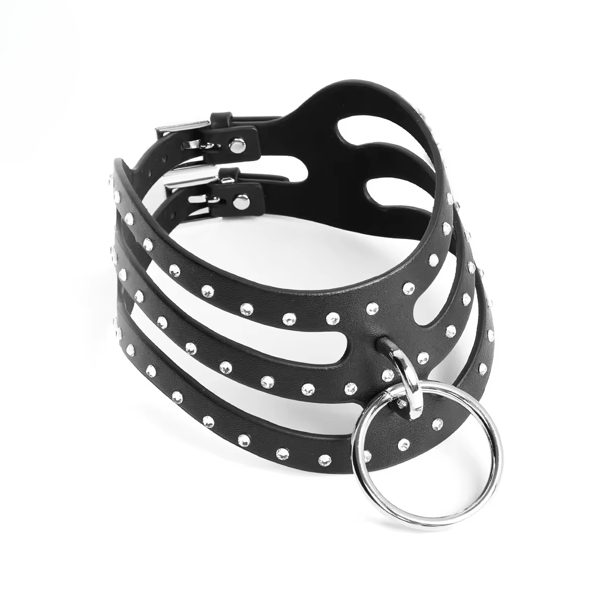 Diamant Vegan Leather Collar with Leash