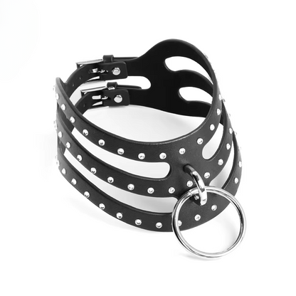 Diamant Vegan Leather Collar with Leash