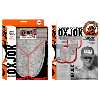 CHAMP, vintage sweatshirt jockstrap, GRAY HEATHER, XX-LARGE