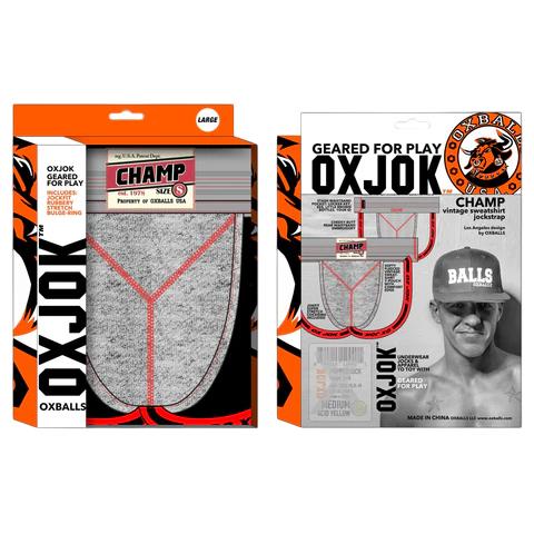 CHAMP, vintage sweatshirt jockstrap, GRAY HEATHER, XX-LARGE