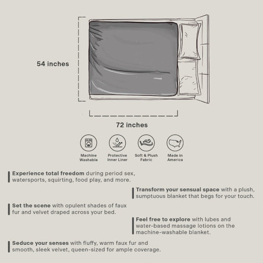 Fasinator Throw - Regular size - Faux Fur - White & Black