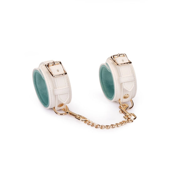 Plush Velour Creamy Hand Cuffs