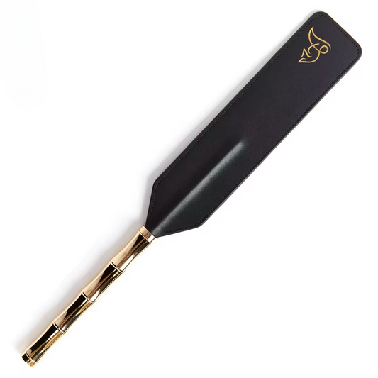 Bamboo D'Or Luxe Leather Paddle