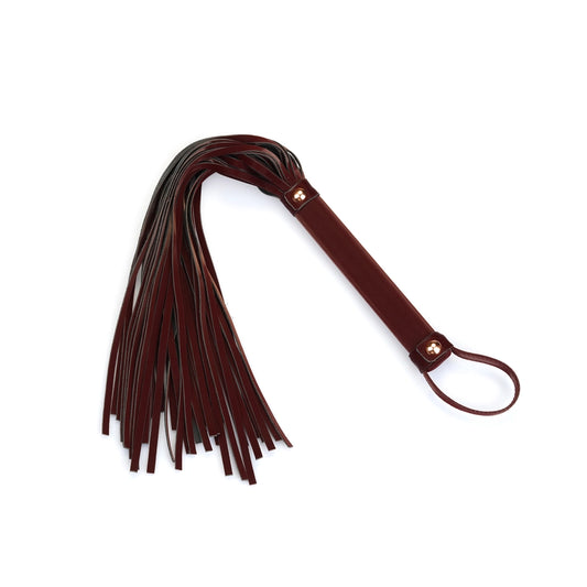 Plush Velour Metallic Burgundy Flogger