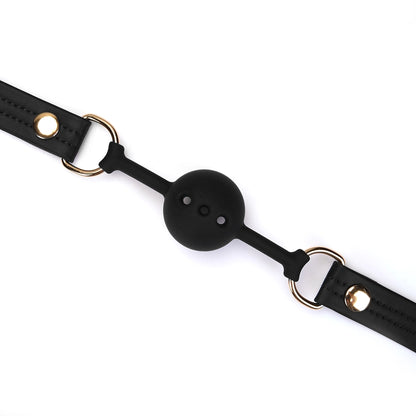 Shadowcraft Vegan Leather Breathable Ball Gag