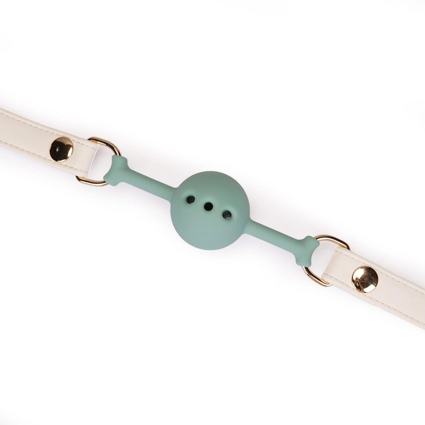 Plush Velour Creamy  Ball Gag