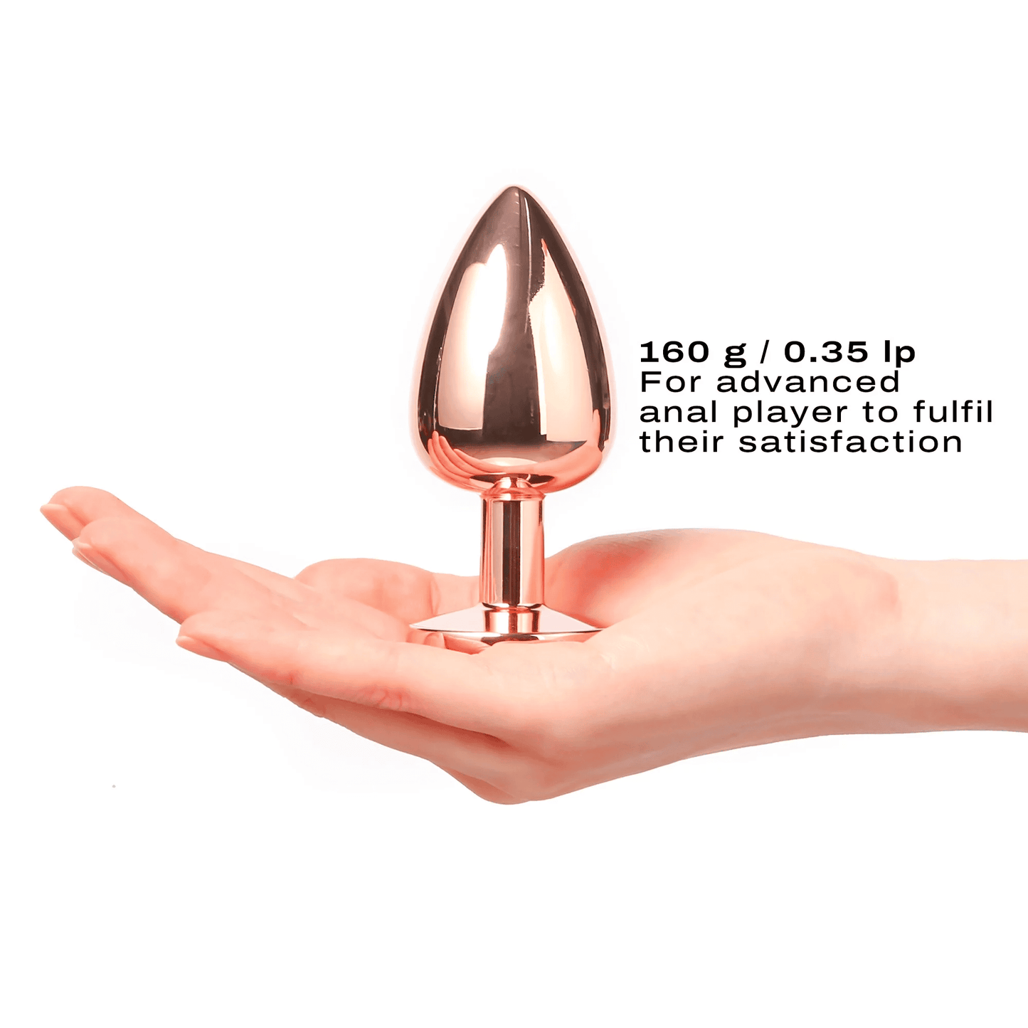Rose Gold Black Diamond Plug Large