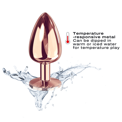 Rose Gold Black Diamond Plug Large
