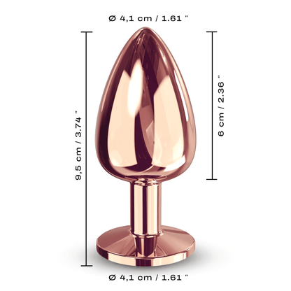 Rose Gold Black Diamond Plug Large