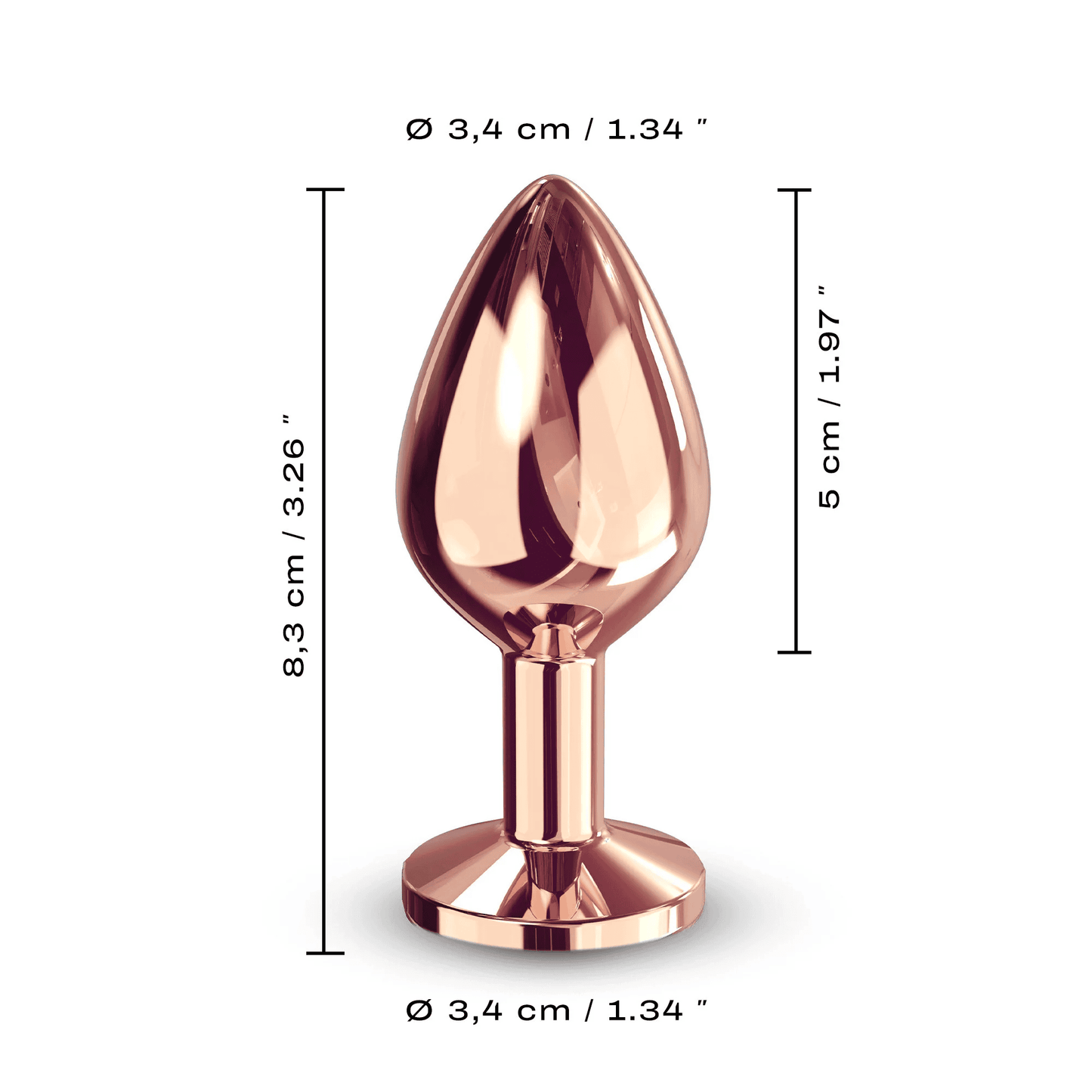 Rose Gold Black Diamond Plug Medium
