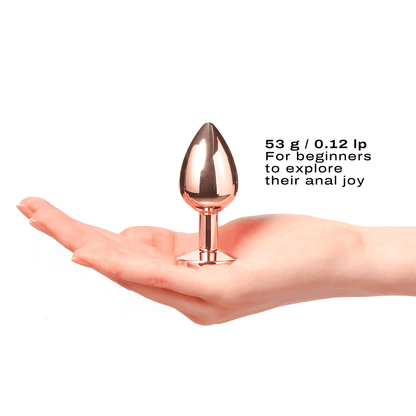 Rose Gold Black Diamond Plug Small