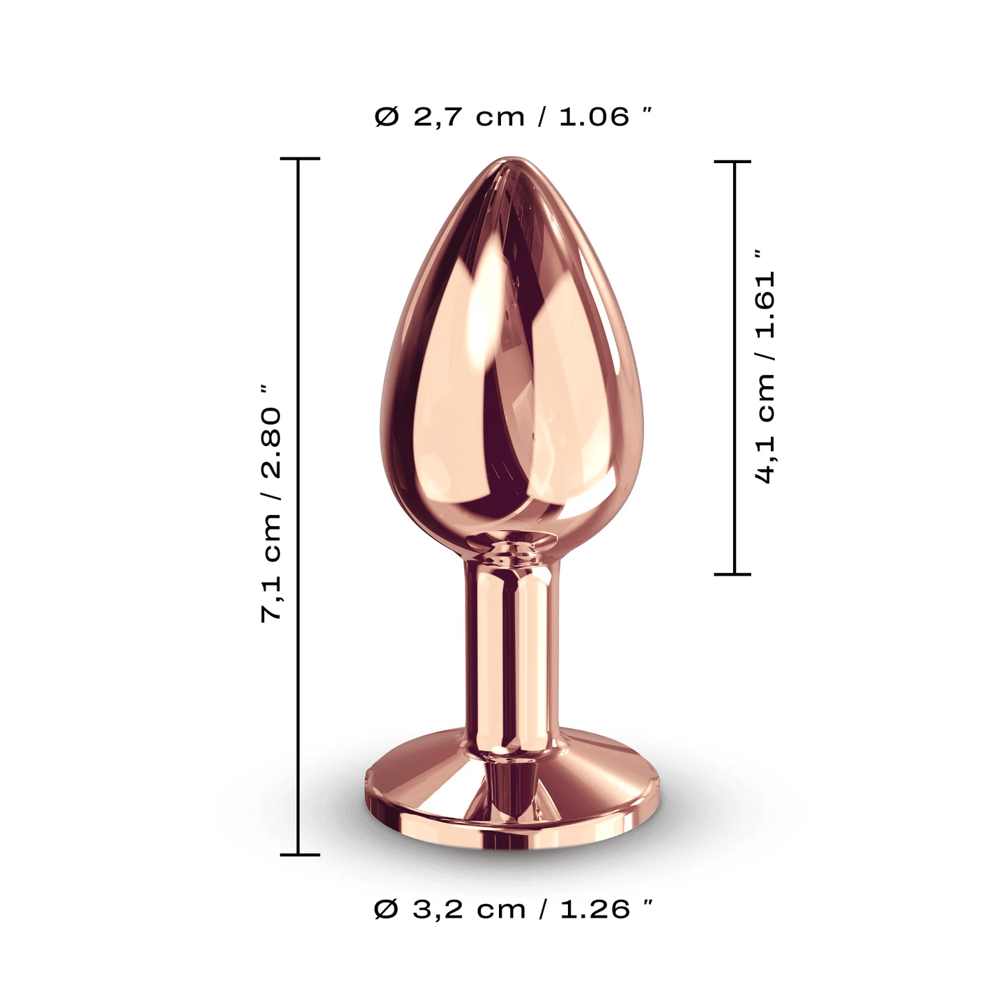 Rose Gold Black Diamond Plug Small