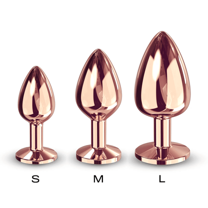 Rose Gold Black Diamond Plug Small