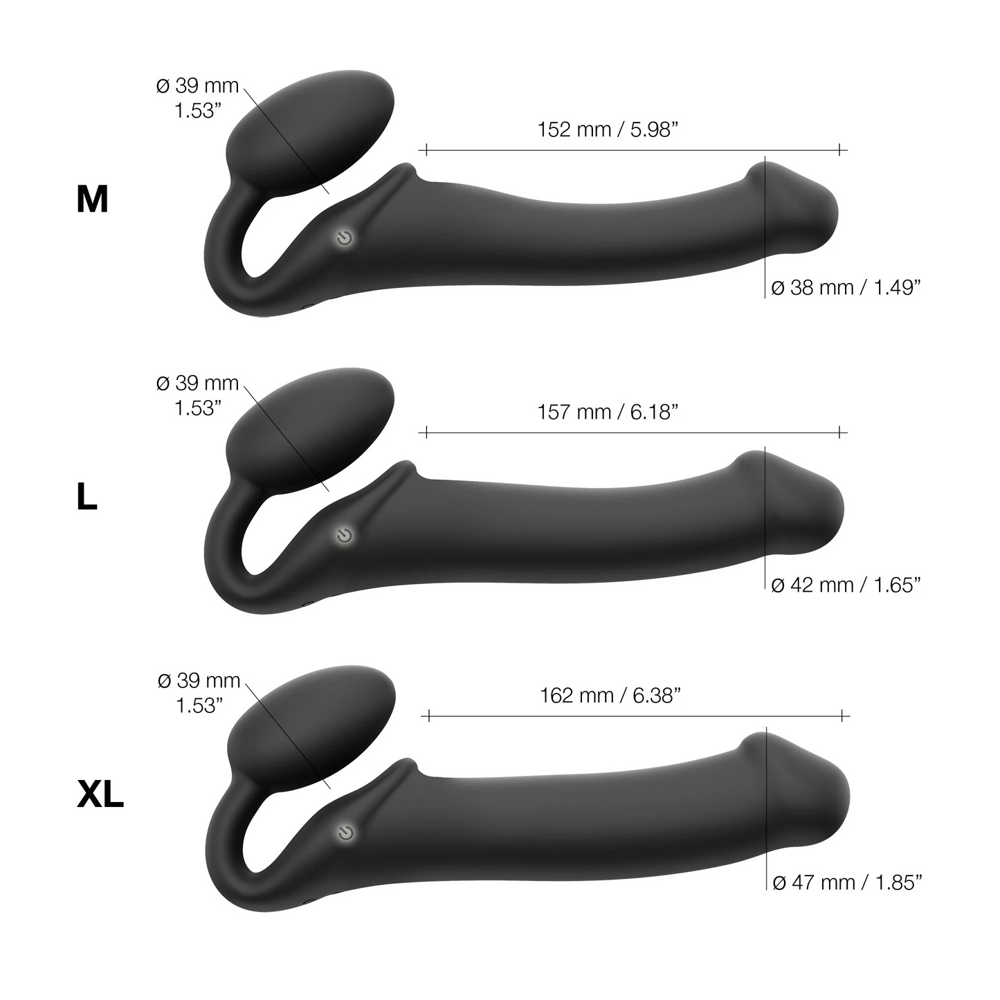 Vibrating Bendable Strap-On Extra Large