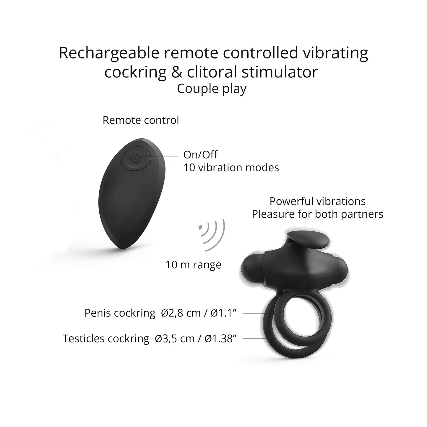 Mr & Mrs Vibe Rechargeable Cockring