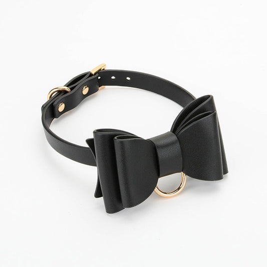 Lead Me Bow Collar & Leash Black