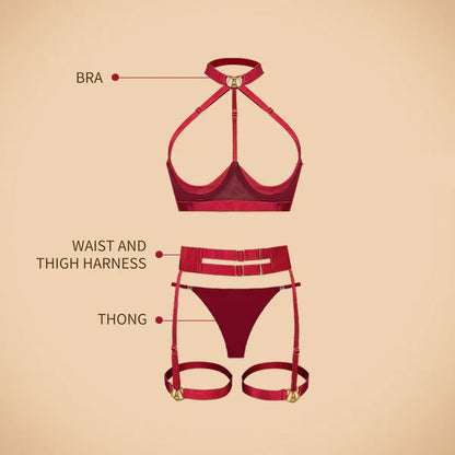 Bloodrose Bondage Lingerie Set