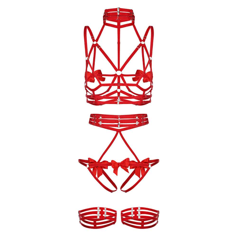 Night Of Secrets Red Role-playing Lingerie Set