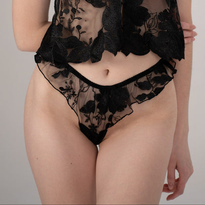 Midnight Bloom Thong