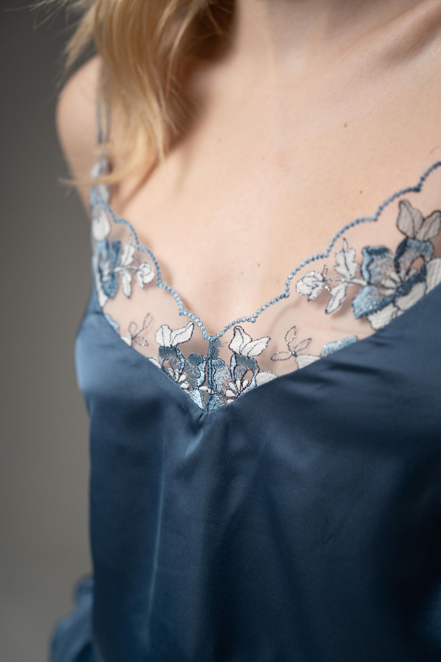 Sunniva Silky Cyan Camisole