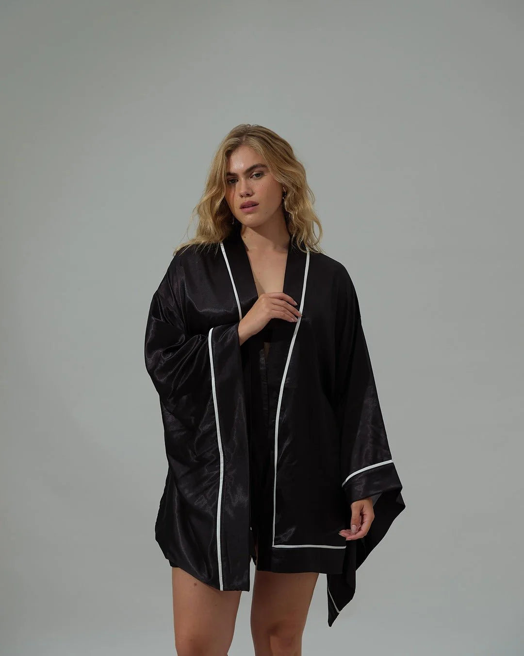 Swan Lake Silk Kimono