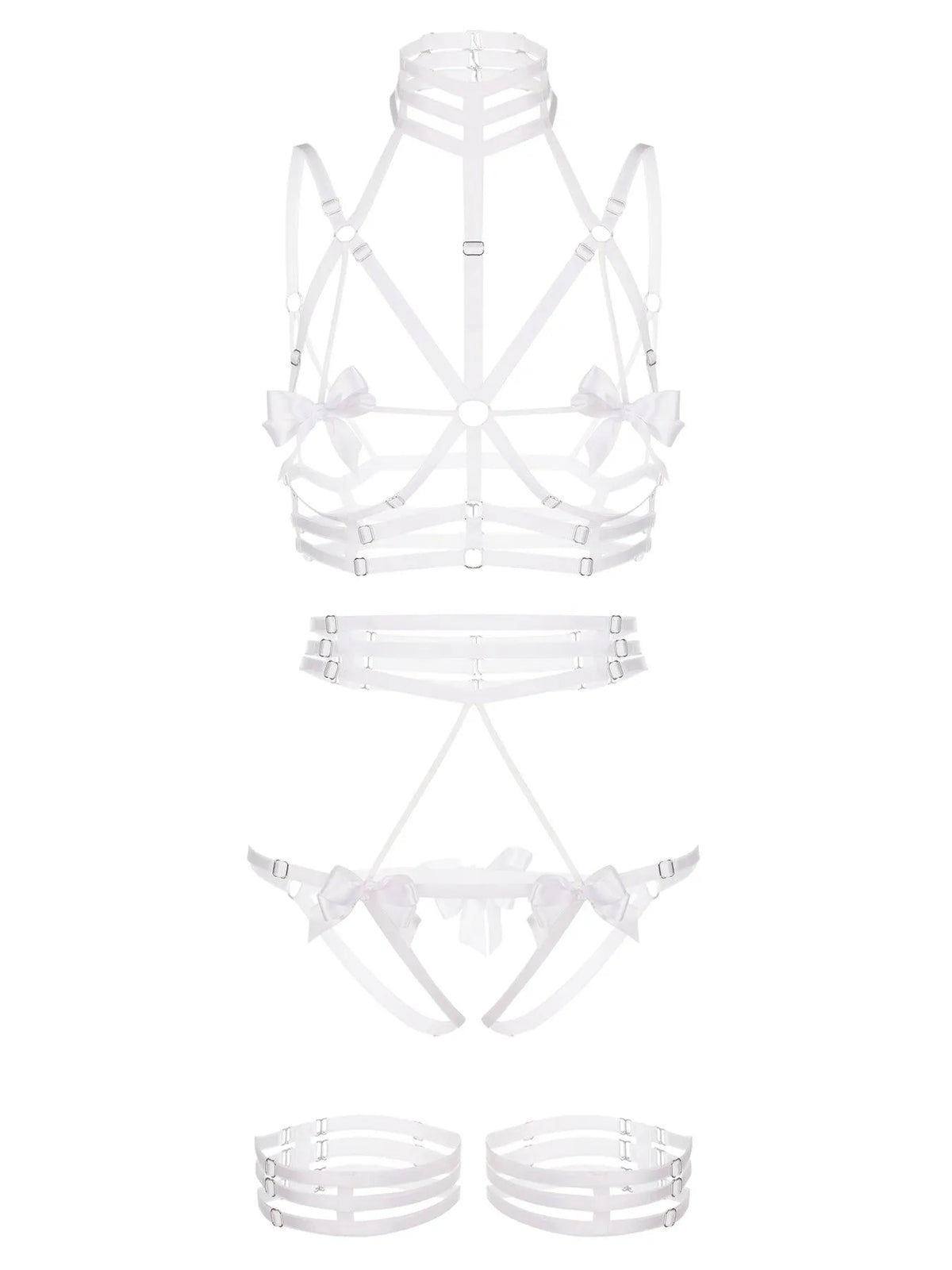 Night Of Secrets White Role-playing Lingerie Set