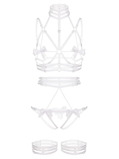 Night Of Secrets White Role-playing Lingerie Set
