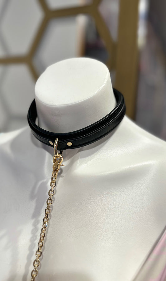 Dita Mini Collar Black/Gold