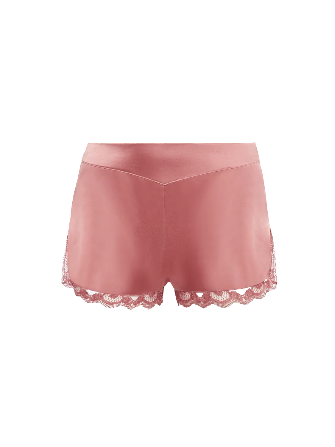 Love Me Silk Embroidery Short Smokey Pink