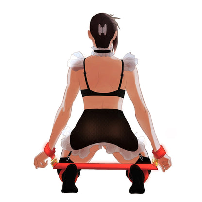 Bowknot Spreader Bar w/ Dildo Mounting Restraint Set