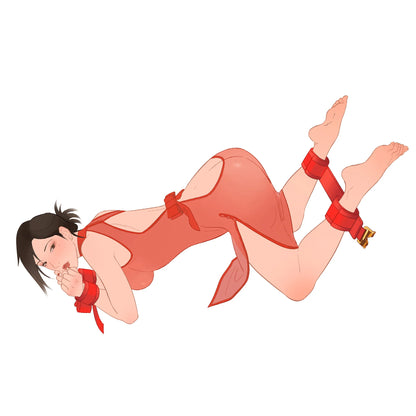 Bowknot Spreader Bar w/ Dildo Mounting Restraint Set