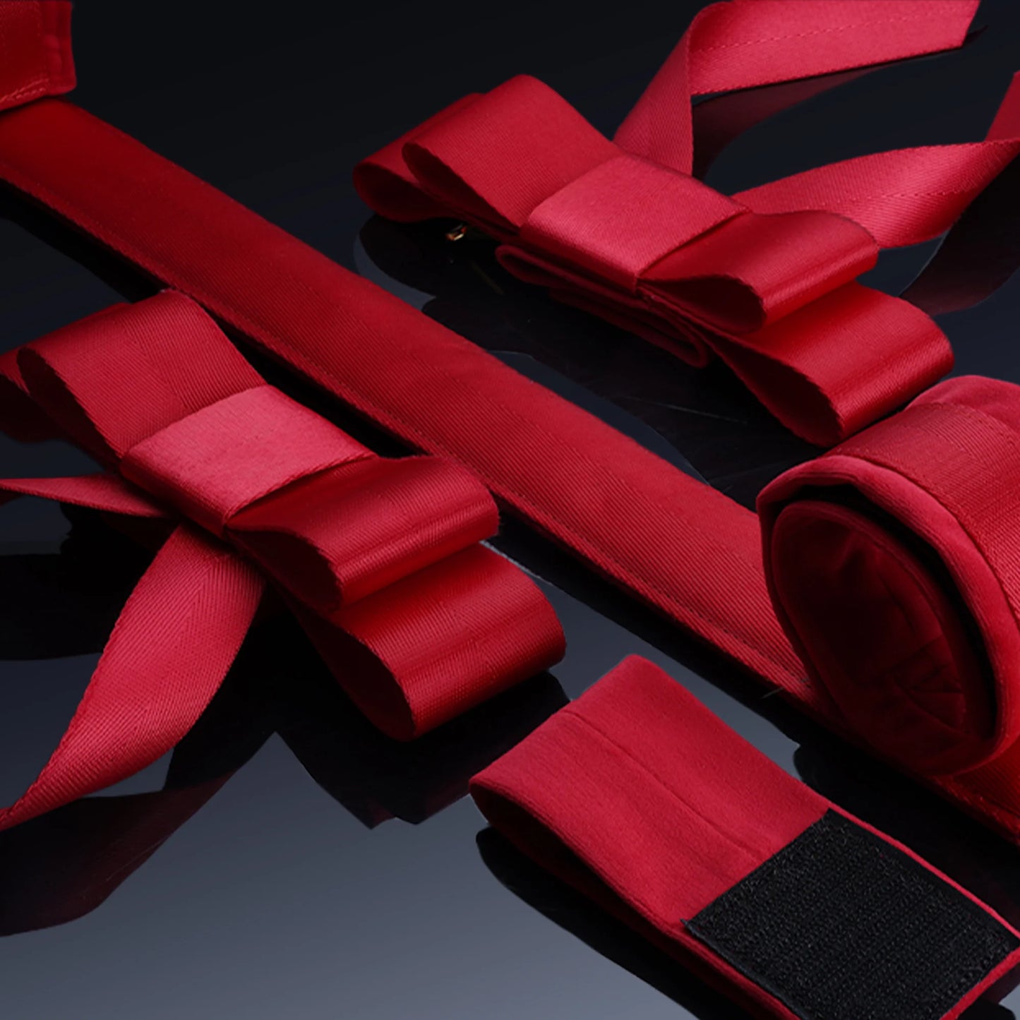 Bowknot Spreader Bar w/ Dildo Mounting Restraint Set