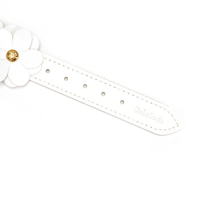 Snow Blossom Leather Hand Cuffs