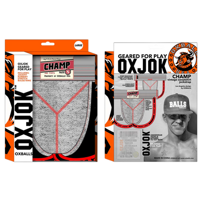 CHAMP, vintage sweatshirt jockstrap, GRAY HEATHER, LARGE