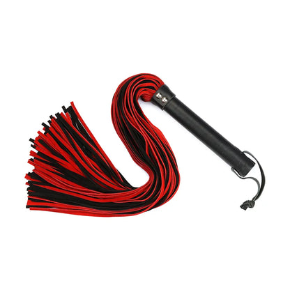 Le Souverin Heavy Black & Red Suede Flogger