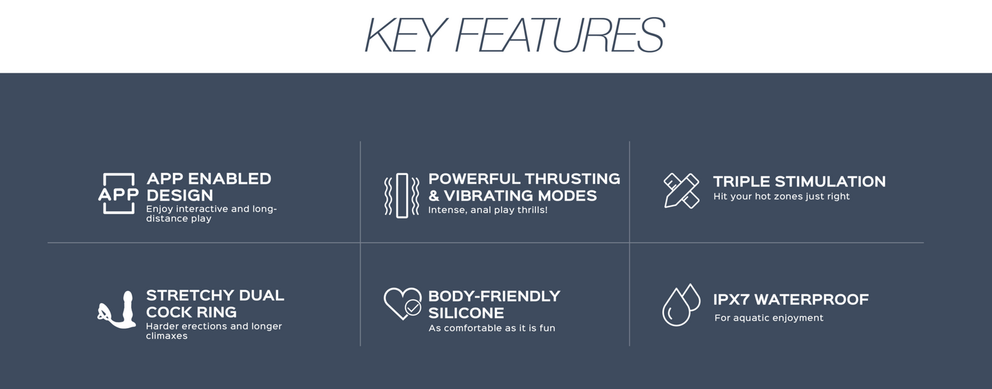 Cyrus Thrusting Prostate Massager with Cock Ring