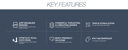 Cyrus Thrusting Prostate Massager with Cock Ring