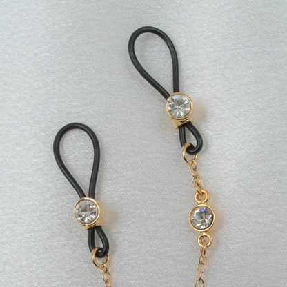 Gold Crystal Nipple Jewellry