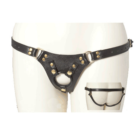 Aslan Leather Black & Brass Jaguar Harness