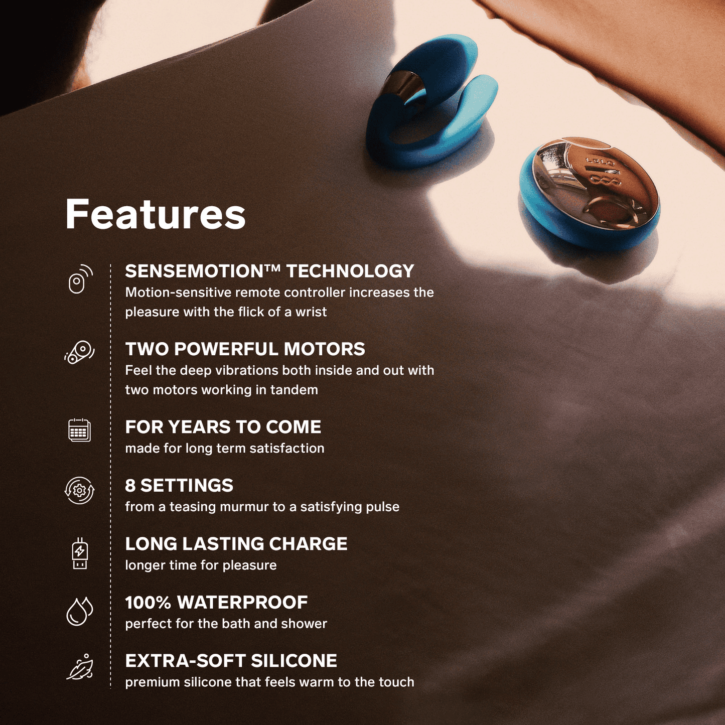 TIANI DUO Vibrating Couples Massager, Black